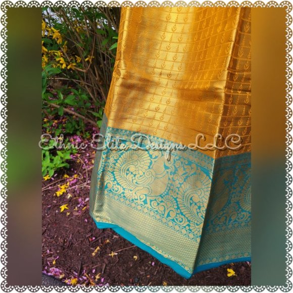 New Semi Silk Traditional Pavadai Sattai - South Indian Banarasi Lehenga… - Picture 11 of 11